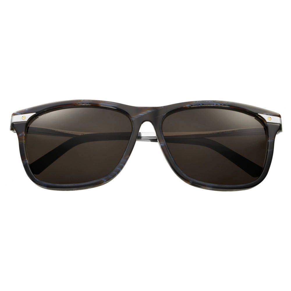 CARTIER SANTOS DE CARTIER ACETATE &amp; PLATINUM SUNGLASSES