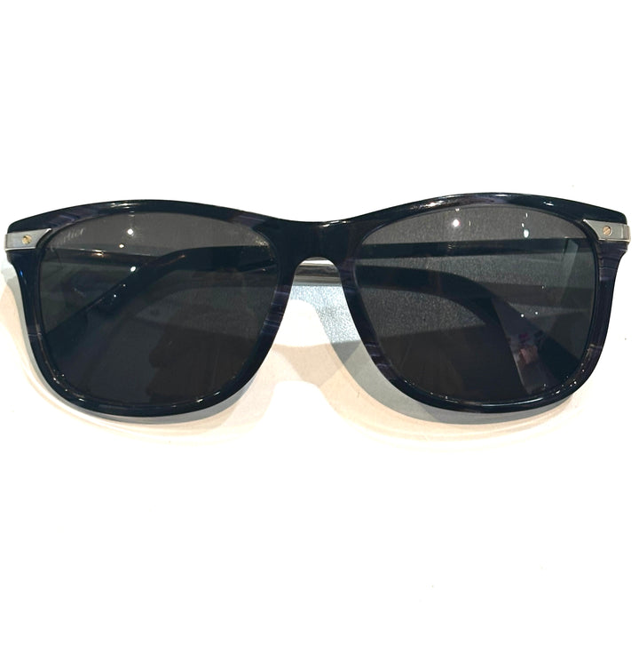 CARTIER SANTOS DE CARTIER ACETATE &amp; PLATINUM SUNGLASSES