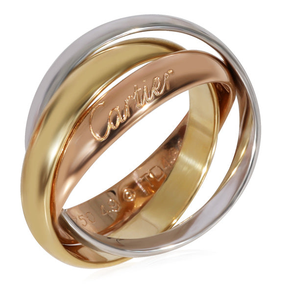 CARTIER TRICOLOR TRINITY 18K GOLD BAND