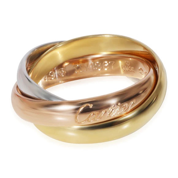 CARTIER TRICOLOR TRINITY 18K GOLD BAND