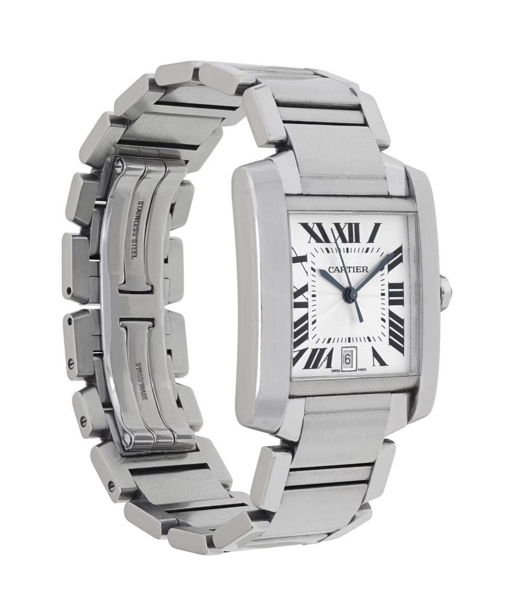CARTIER TANK FRANCAISE STAINLESS STEEL WATCH