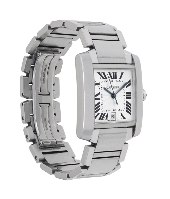 CARTIER TANK FRANCAISE STAINLESS STEEL WATCH