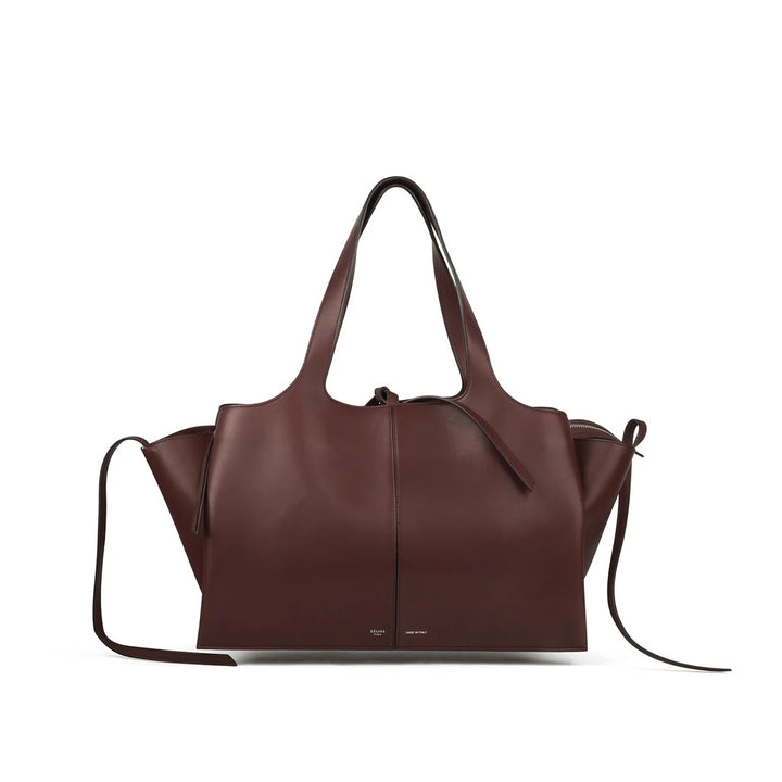 CÉLINE MEDIUM TRIFOLD CALFSKIN LEATHER SHOULDER BAG