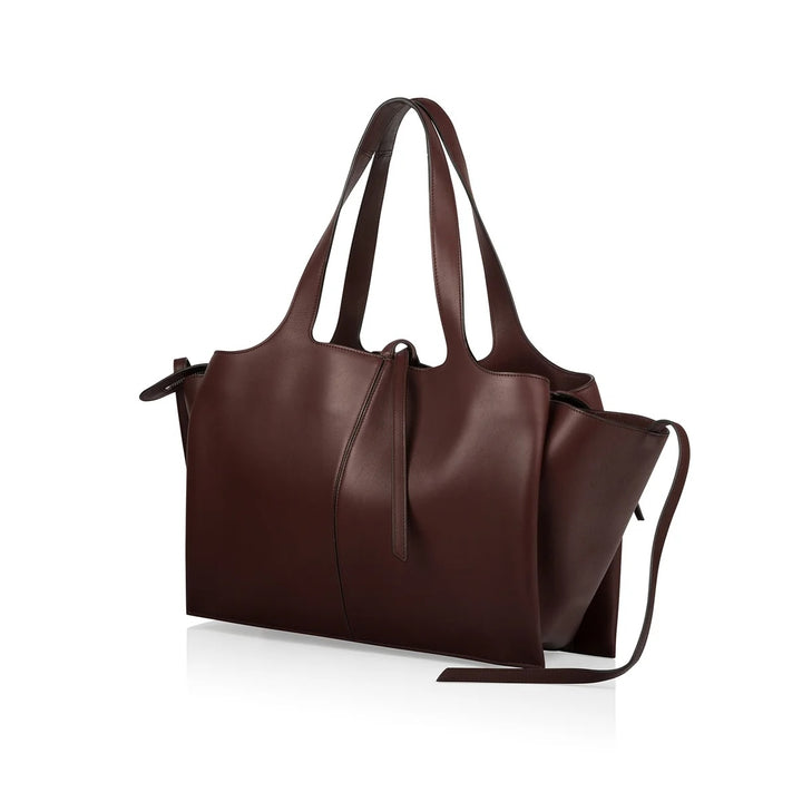 CÉLINE MEDIUM TRIFOLD CALFSKIN LEATHER SHOULDER BAG