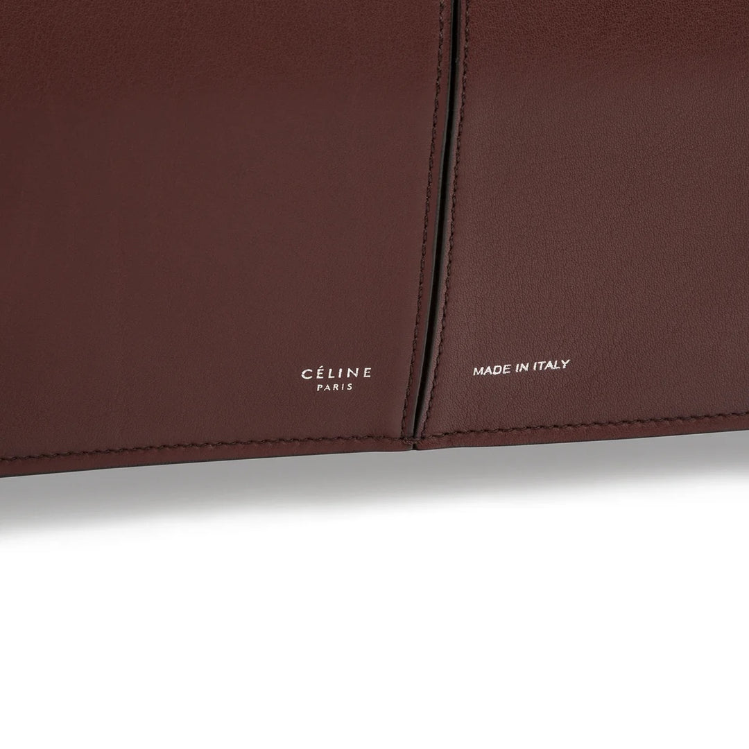 CÉLINE MEDIUM TRIFOLD CALFSKIN LEATHER SHOULDER BAG