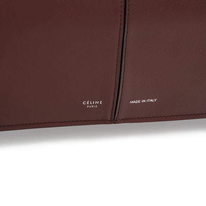 CÉLINE MEDIUM TRIFOLD CALFSKIN LEATHER SHOULDER BAG