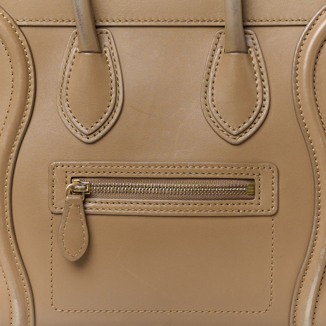 CÉLINE CALFSKIN LEATHER MICRO LUGGAGE BAG