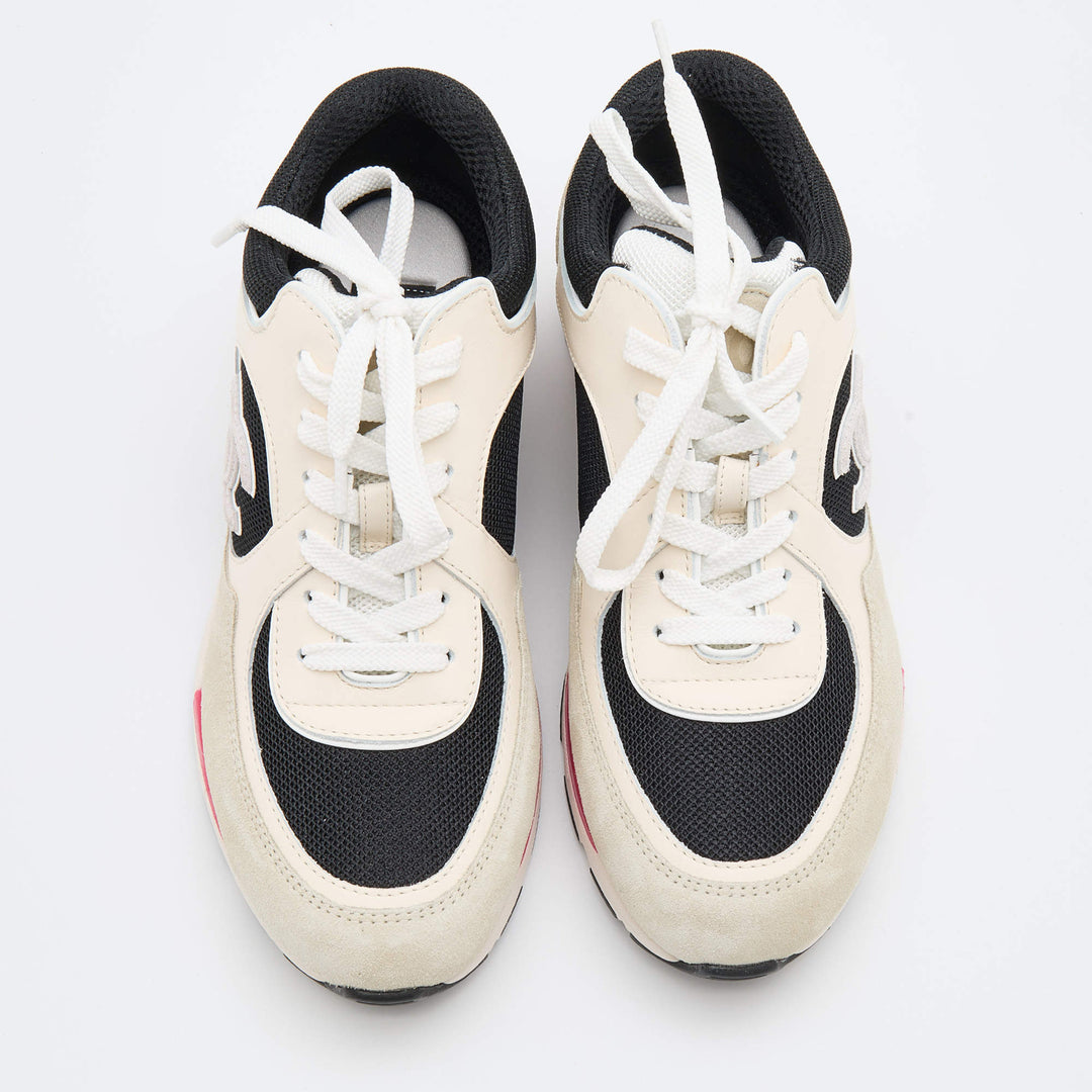 CHANEL 22S SUEDE CALFSKIN MESH MIXED FABRIC CC SNEAKERS