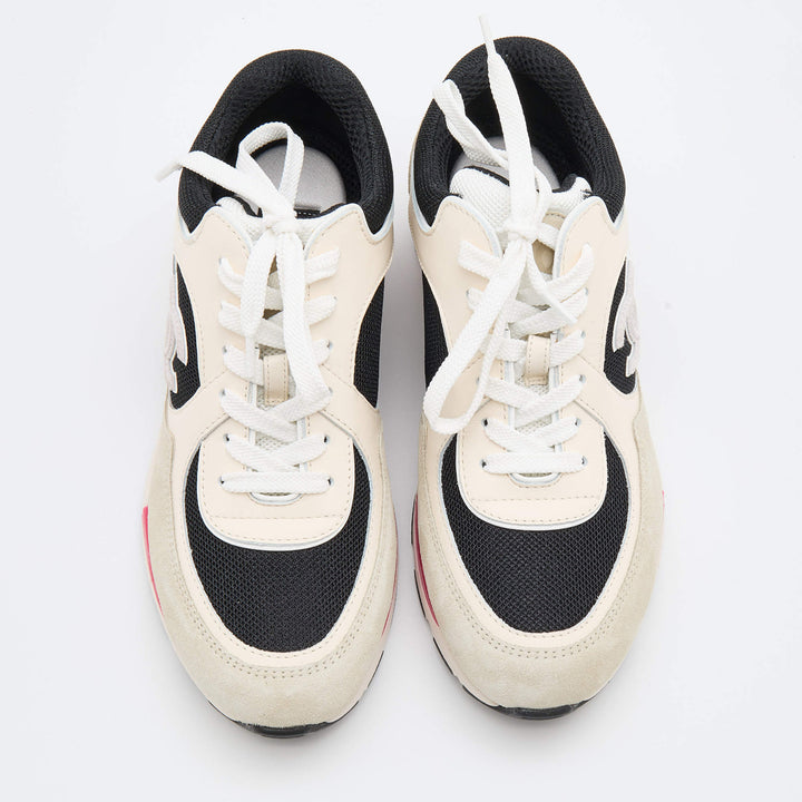 CHANEL 22S SUEDE CALFSKIN MESH MIXED FABRIC CC SNEAKERS