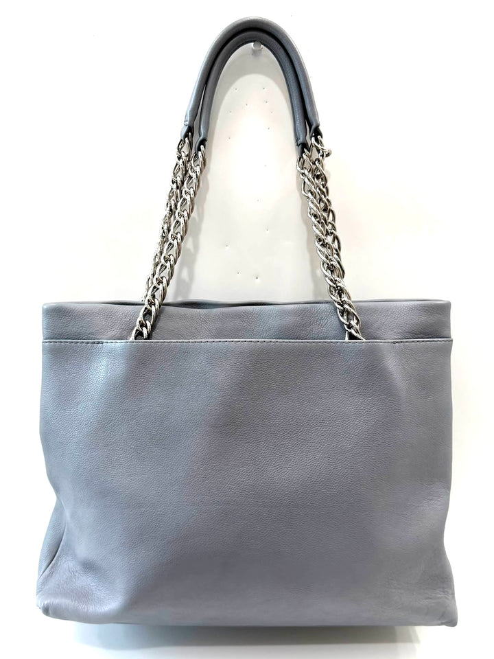 CHANEL CC CAVIAR LEATHER TUCK TOTE BAG