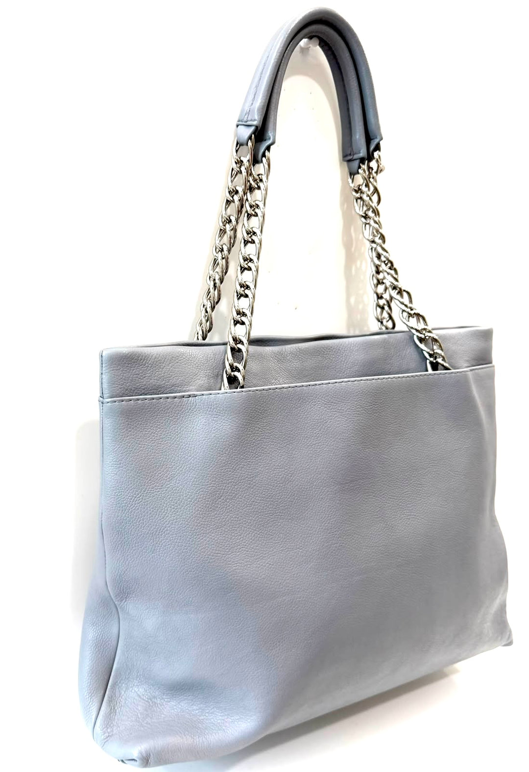 CHANEL CC CAVIAR LEATHER TUCK TOTE BAG
