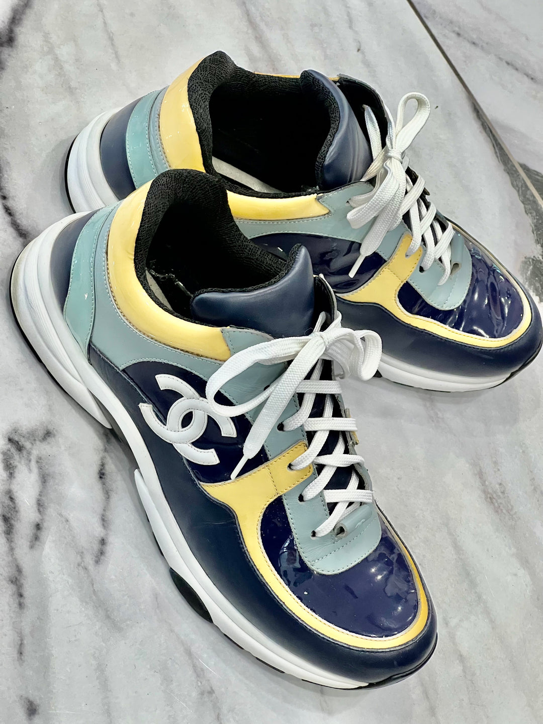 CHANEL CC LOW-TOP TRAINER SNEAKERS