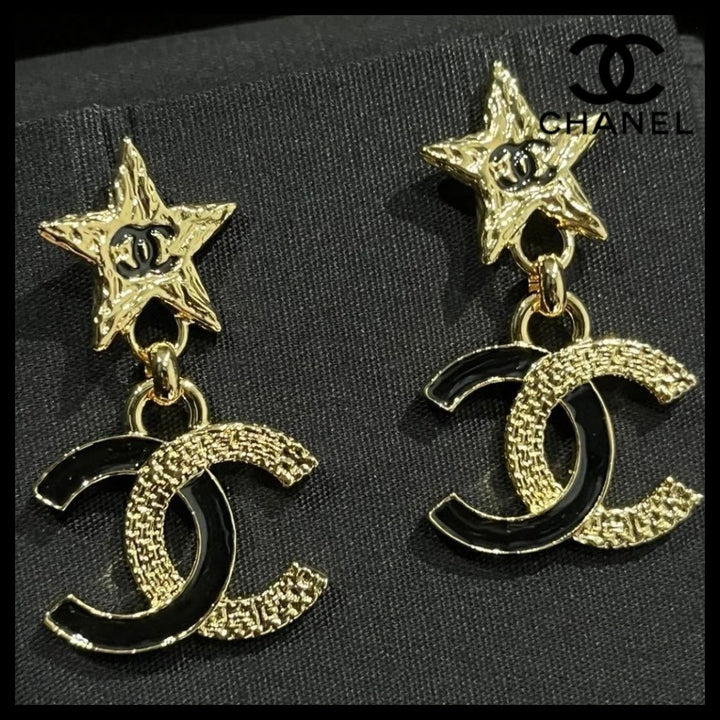 CHANEL CC STAR DROP EARRINGS
