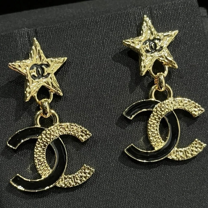CHANEL CC STAR DROP EARRINGS