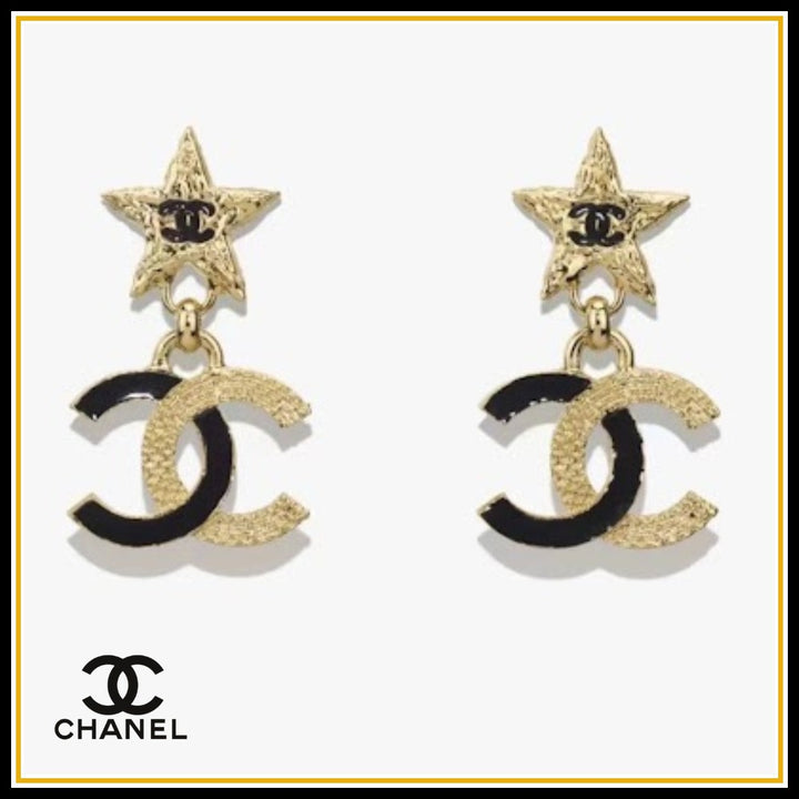 CHANEL CC STAR DROP EARRINGS