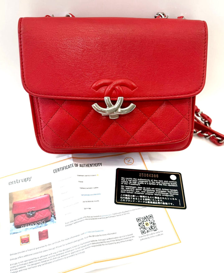 CHANEL QUILTED CALFSKIN LEATHER FLAP CROSSBODY BAG