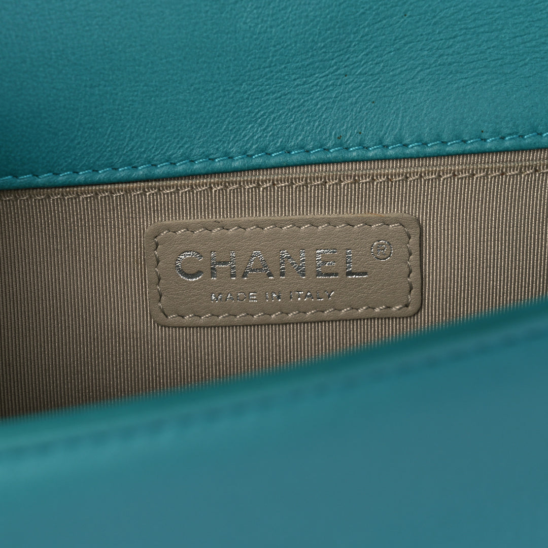 CHANEL CALFSKIN QUILTED MEDIUM BOY FLAP BAG