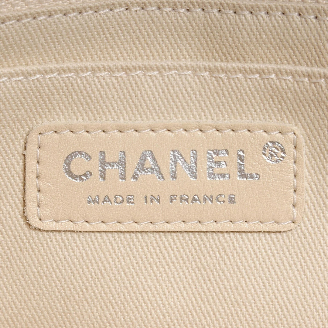 CHANEL CRINKLED METALLIC CALFSKIN QUILTED "ON THE ROCKS" MEDIUM FLAP BAG