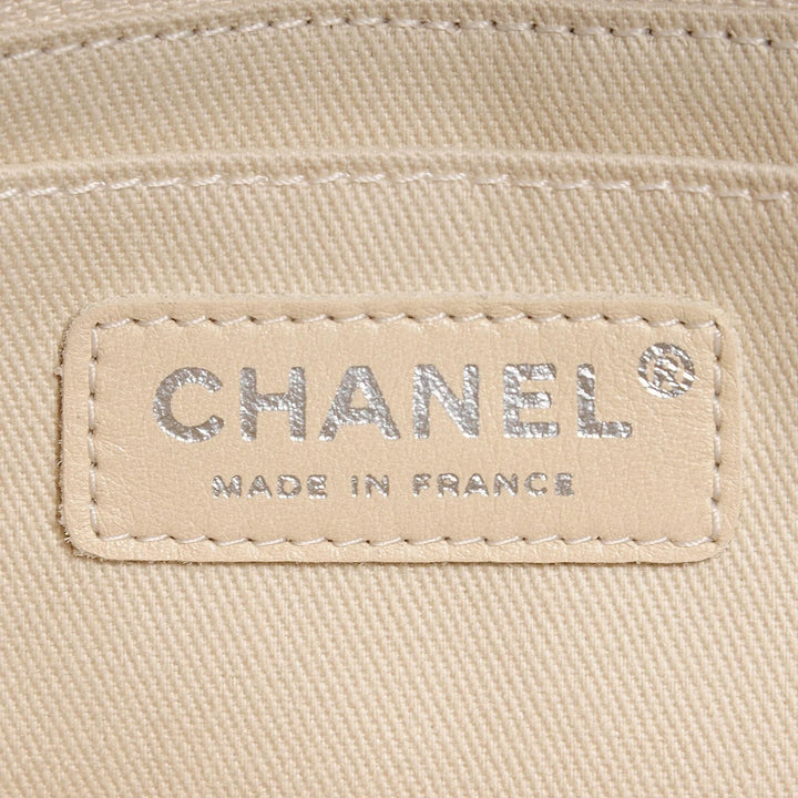 CHANEL CRINKLED METALLIC CALFSKIN QUILTED "ON THE ROCKS" MEDIUM FLAP BAG