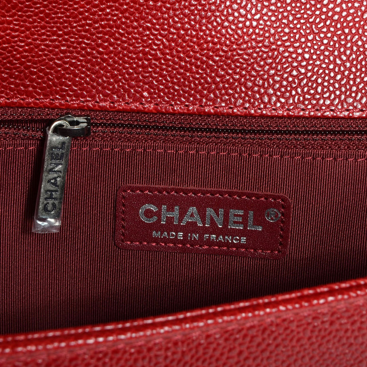 CHANEL CAVIAR QUILTED LEATHER LARGE BOY BAG