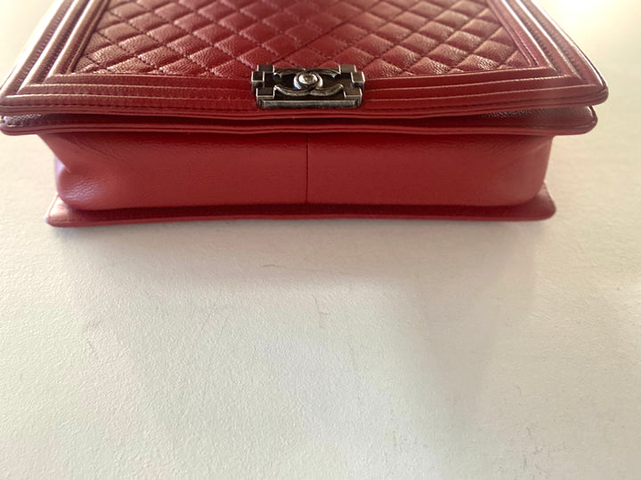 CHANEL CAVIAR QUILTED LEATHER LARGE BOY BAG