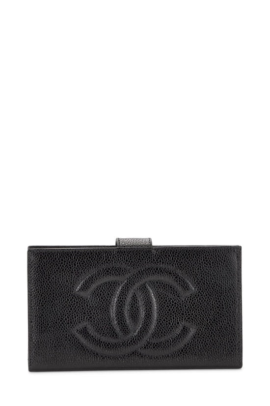 CHANEL CAVIAR LEATHER TIMELESS CC FRENCH WALLET