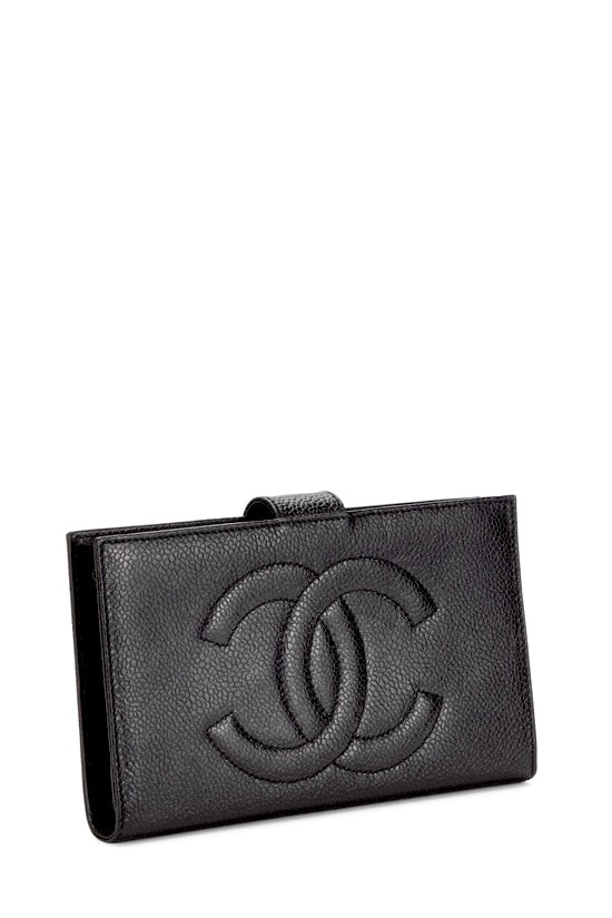 CHANEL CAVIAR LEATHER TIMELESS CC FRENCH WALLET