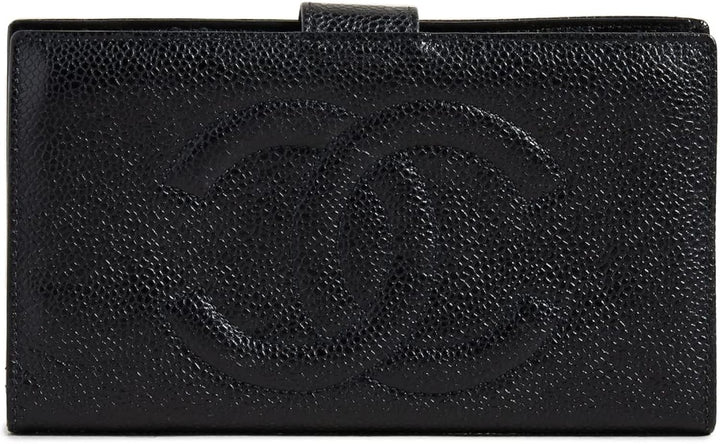CHANEL CAVIAR LEATHER TIMELESS CC FRENCH WALLET