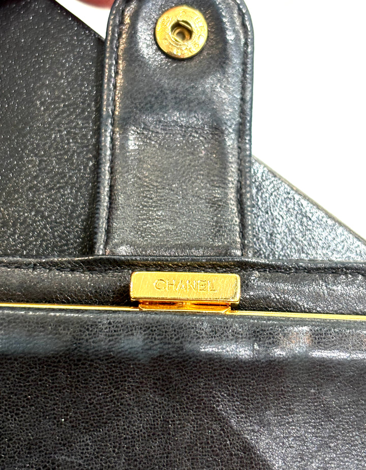 CHANEL CAVIAR LEATHER TIMELESS CC FRENCH WALLET