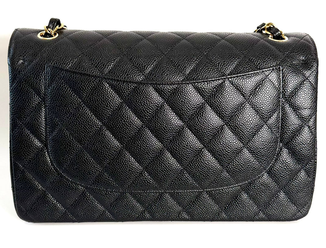 CHANEL CLASSIC CAVIAR QUILTED DOUBLE FLAP LARGE BAG