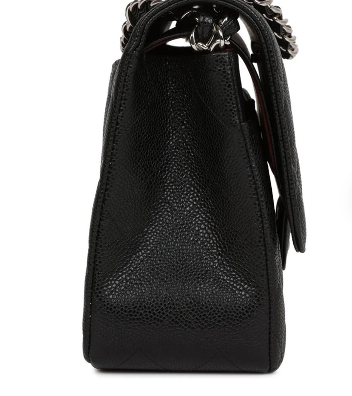 CHANEL CAVIAR QUILTED CLASSIC JUMBO DOUBLE FLAP SHOULDER BAG