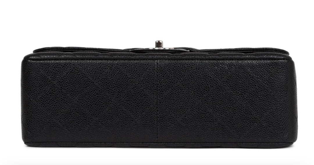 CHANEL CAVIAR QUILTED CLASSIC JUMBO DOUBLE FLAP SHOULDER BAG