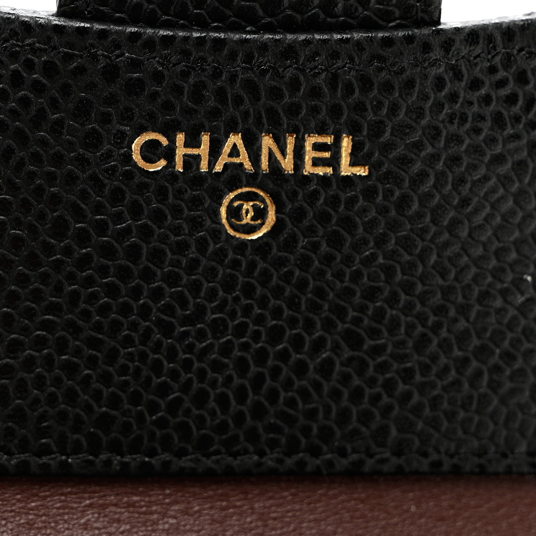 CHANEL CAVIAR QUILTED CC CLASSIC TRI-FOLD WALLET