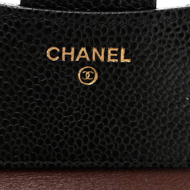 CHANEL CAVIAR QUILTED CC CLASSIC TRI-FOLD WALLET
