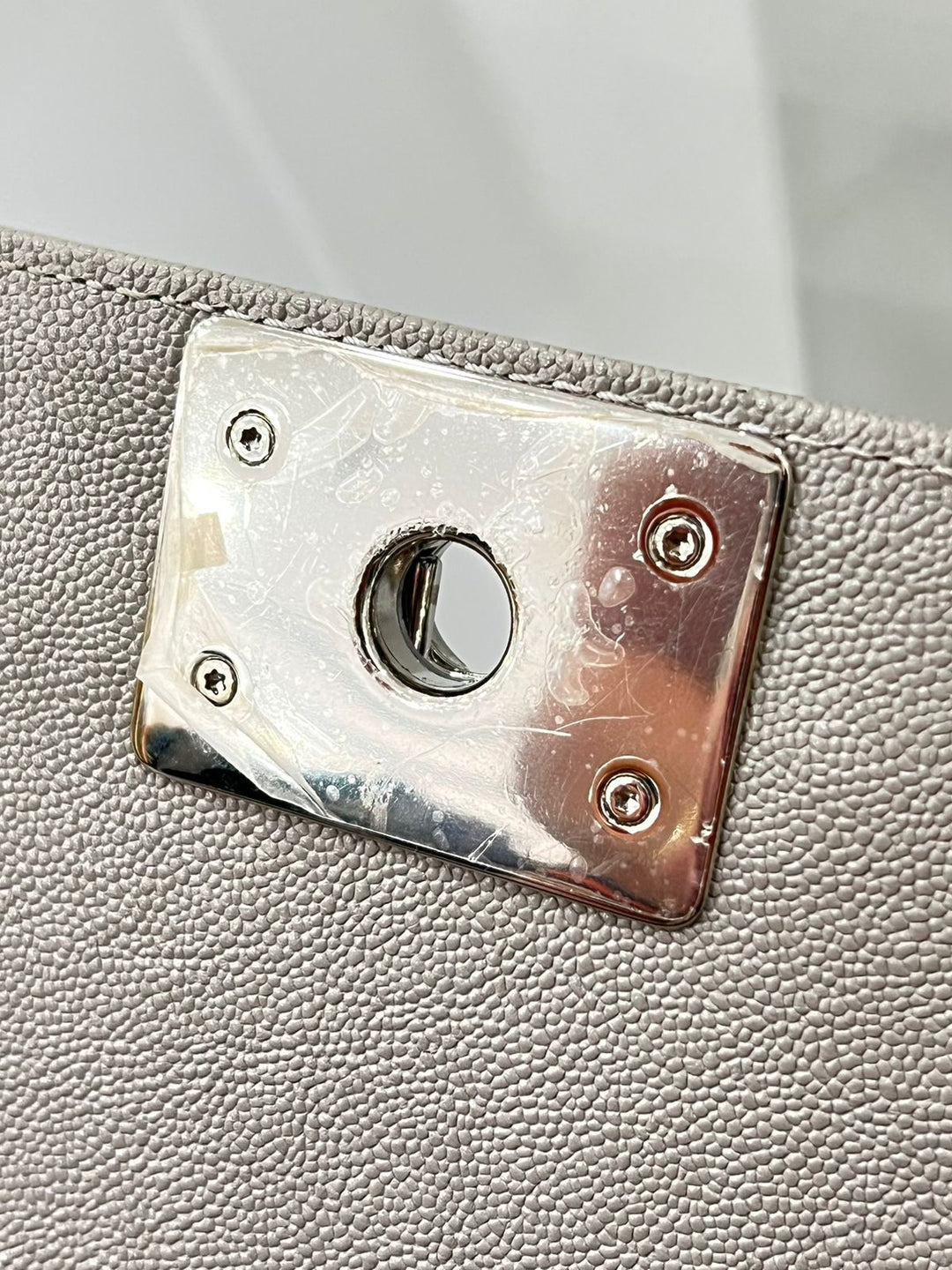 CHANEL CAVIAR QUILTED MEDIUM BOY FLAP BAG IN TAUPE-GREY