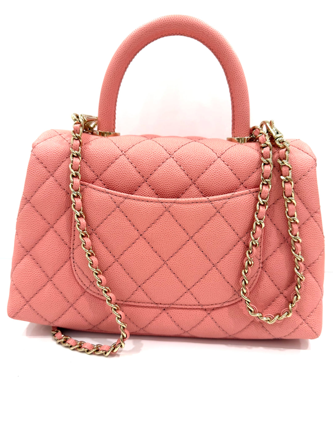 CHANEL CAVIAR QUILTED MINI COCO HANDLE FLAP BAG