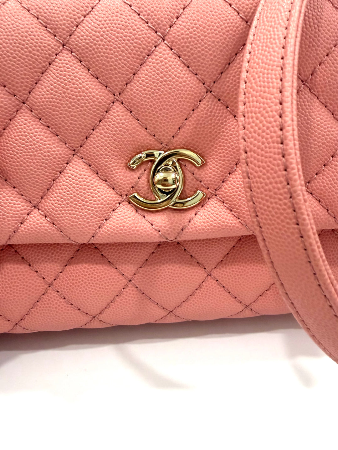 CHANEL CAVIAR QUILTED MINI COCO HANDLE FLAP BAG