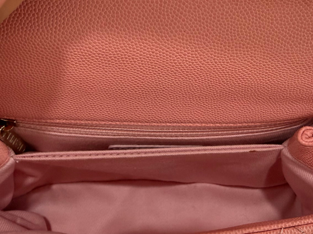 CHANEL CAVIAR QUILTED MINI COCO HANDLE FLAP BAG
