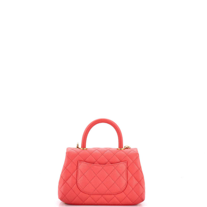CHANEL CAVIAR QUILTED MINI COCO HANDLE FLAP BAG