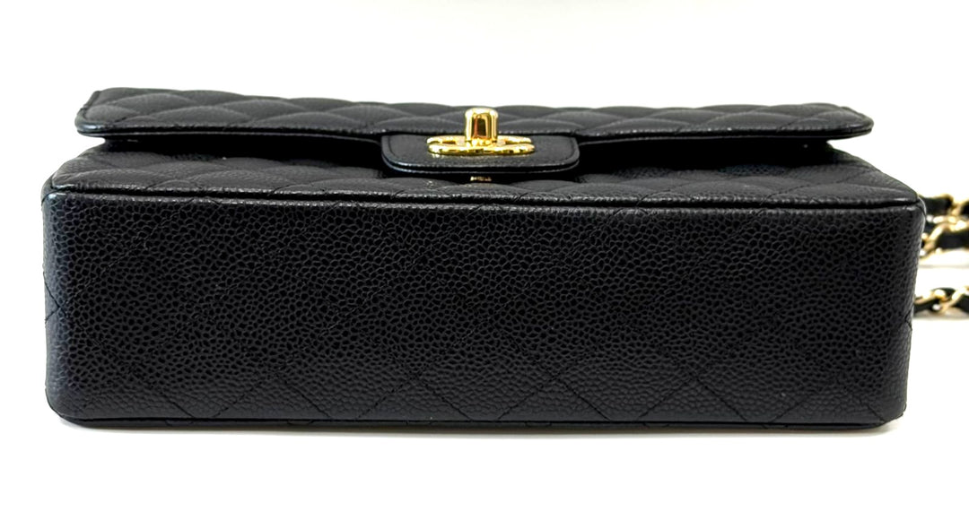 CHANEL CAVIAR QUILTED 24K GOLD-PLATED SMALL CLASSIC DOUBLE FLAP BAG