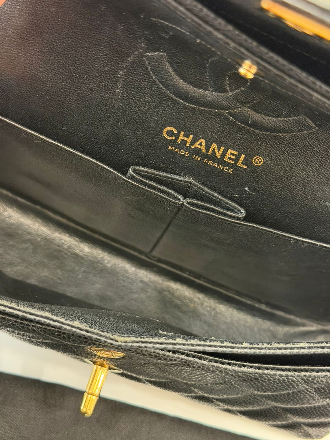 CHANEL CAVIAR QUILTED 24K GOLD-PLATED SMALL CLASSIC DOUBLE FLAP BAG