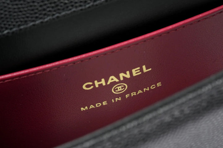 CHANEL SHINY CAVIAR MINI PREPPY COCO SHOULDER BAG