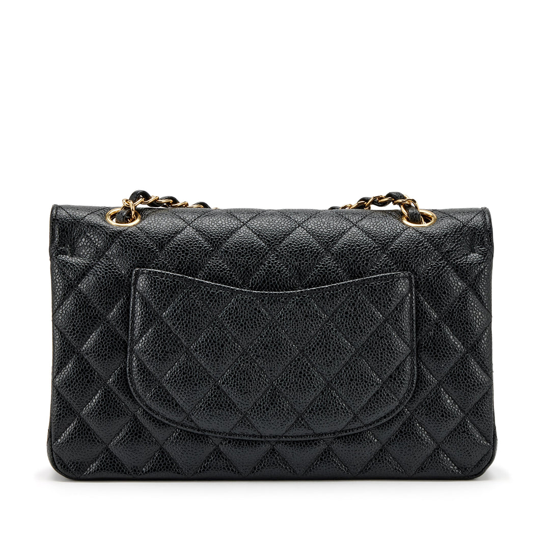CHANEL QUILTED CAVIAR LEATHER CLASSIC DOUBLE FLAP MEDIUM BAG