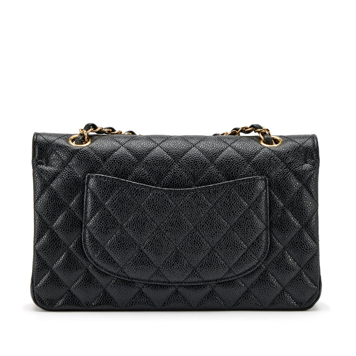 CHANEL QUILTED CAVIAR LEATHER CLASSIC DOUBLE FLAP MEDIUM BAG