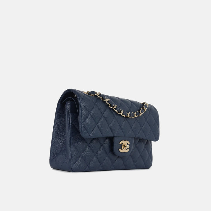 CHANEL CLASSIC CAVIAR QUILTED LEATHER SMALL DOUBLE FLAP BAG