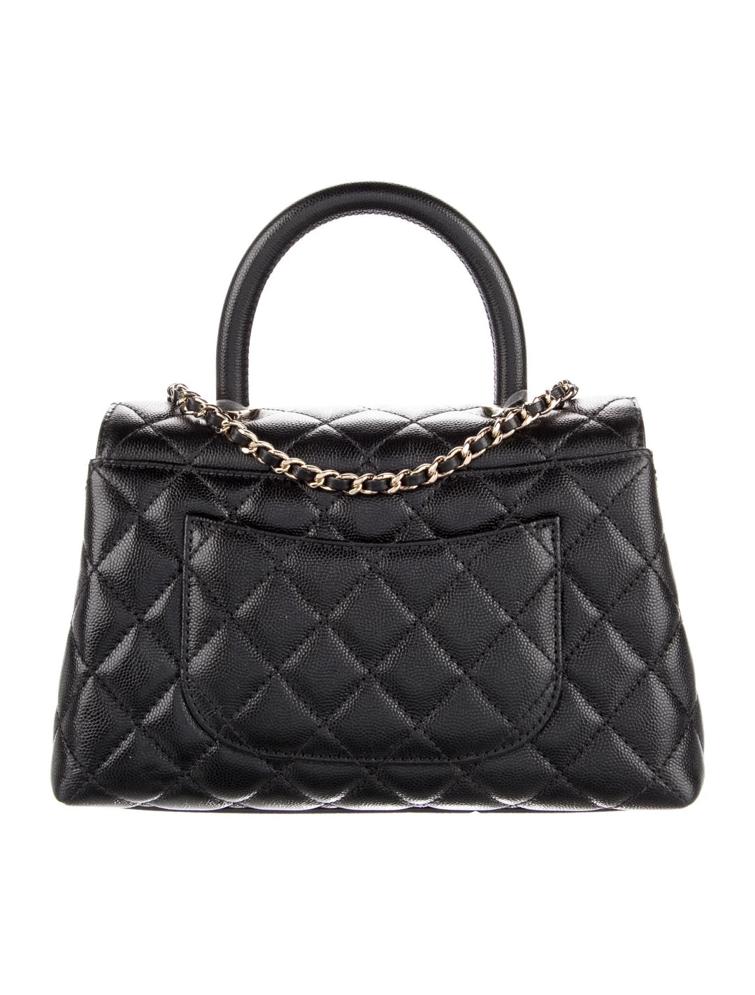 CHANEL CAVIAR QUILTED COCO HANDLE 21P MEDIUM SHOULDER BAG