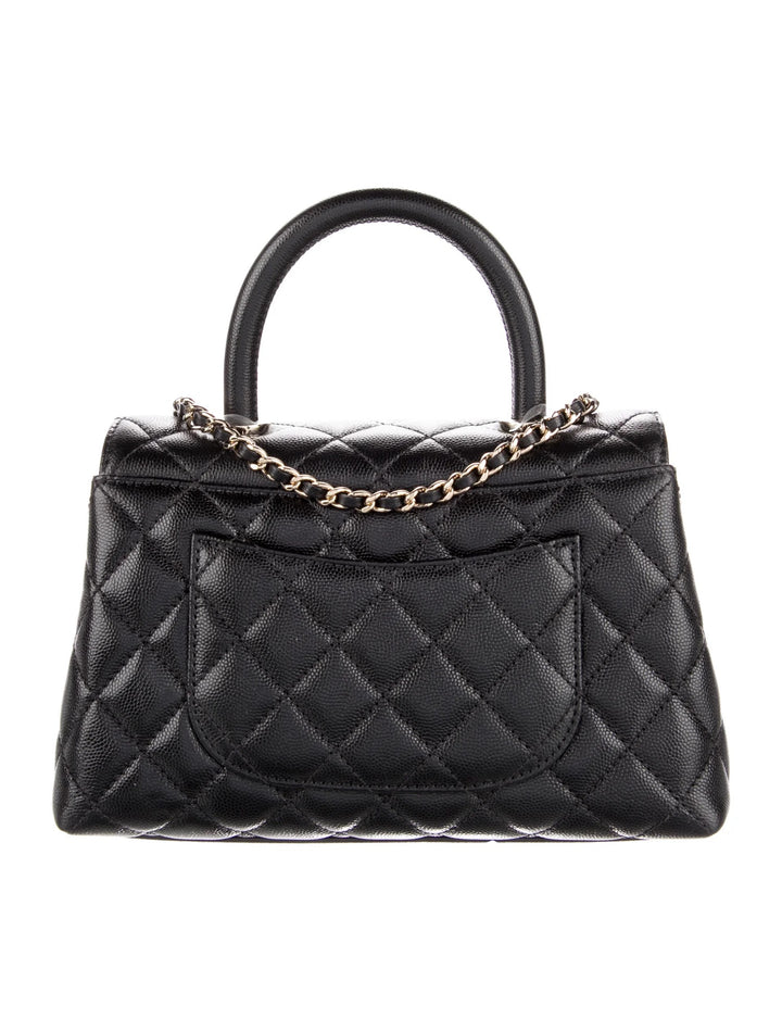 CHANEL CAVIAR QUILTED COCO HANDLE 21P MEDIUM SHOULDER BAG