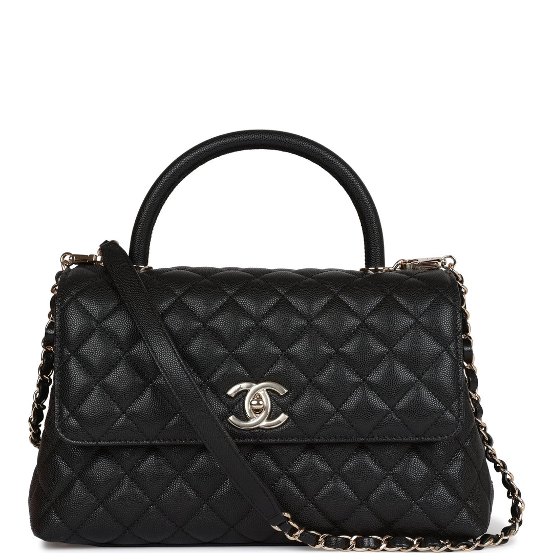 CHANEL CAVIAR QUILTED COCO HANDLE 21P MEDIUM SHOULDER BAG
