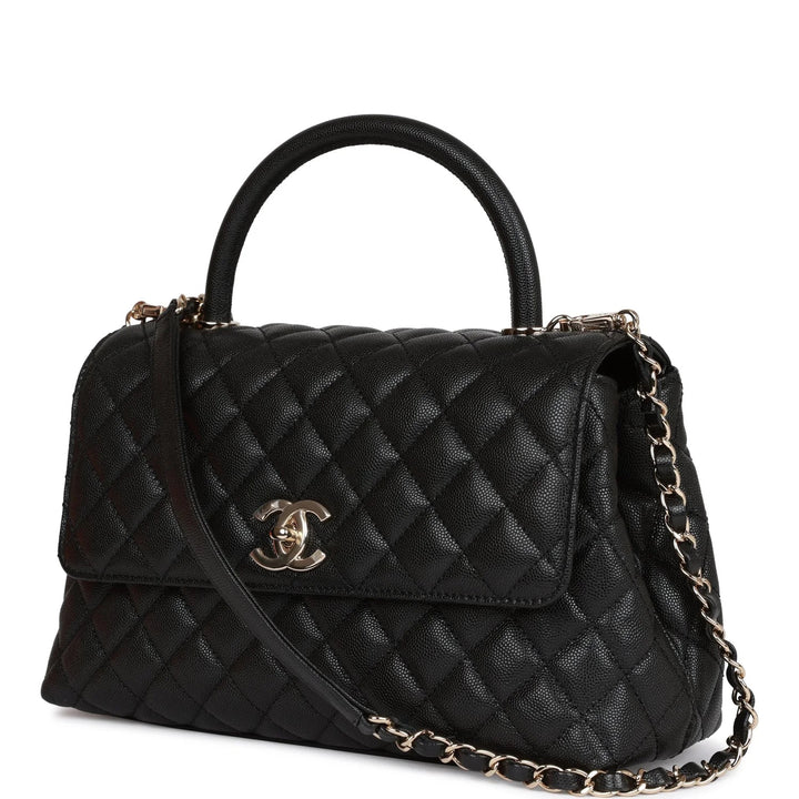 CHANEL CAVIAR QUILTED COCO HANDLE 21P MEDIUM SHOULDER BAG