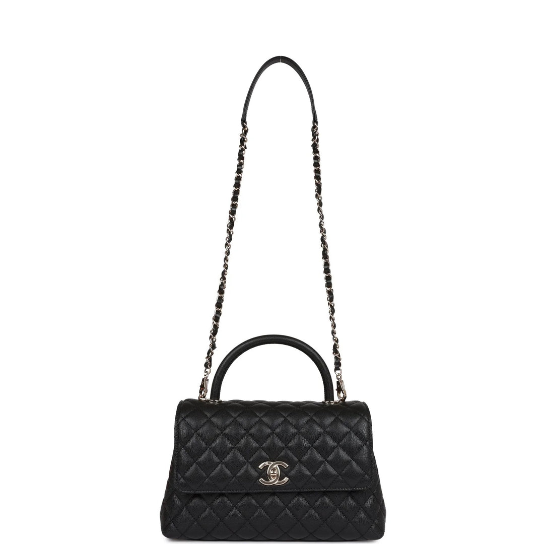 CHANEL CAVIAR QUILTED COCO HANDLE 21P MEDIUM SHOULDER BAG